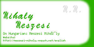 mihaly meszesi business card